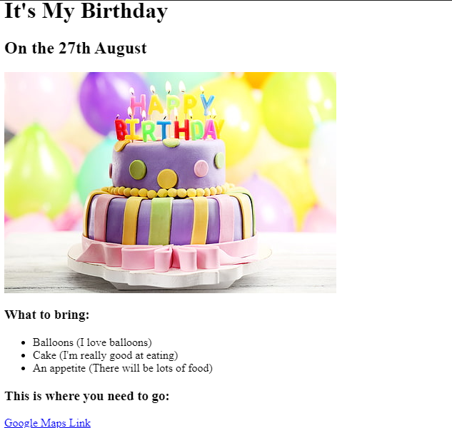 birthday-invite project preview